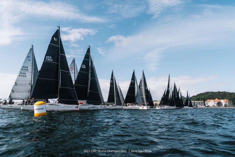 B class start close to the city of Kiel in front of Kieler Yacht-Club © JanisSpurdzins.com