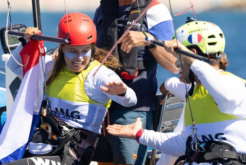 Lauriane Nolot, the French star in the kite Olympic sailing