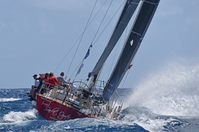 Ross Applebey's Oyster Lightwave 48 Scarlet Oyster is a strong contender in IRC Two © James Tomlinson