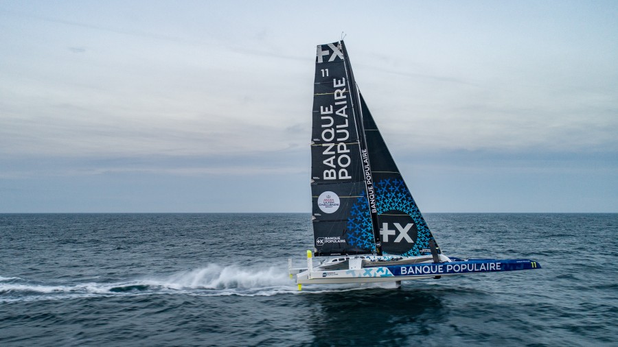 Charles Caudrelier on Maxi Edmond de Rothschild passes Cape Horn