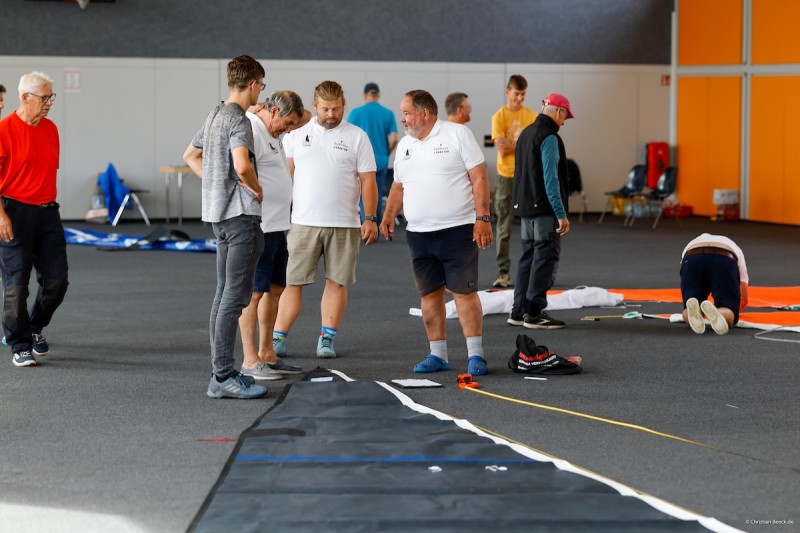 Sails inspection at the ORC Worlds 2023 in Kiel © ChristianBeeck.de