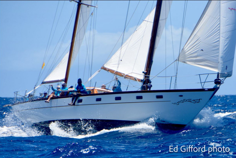 Petrana, 1968 ketch won Large Classics class in the single-handed race