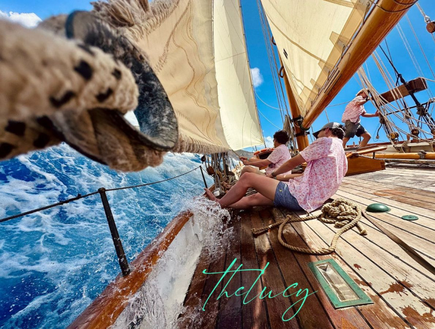 On board Josh Danziger's Cornubia, 1911 Bristol channel pilot cutter