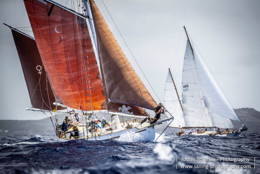 42' gaff ketch Cherub from Grenada with her all-girl crew