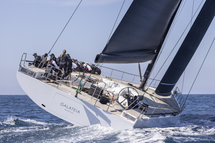 Today's Maxi 100 winner, and second overall, was Chris Flowers and David M Leuschen's 100ft Galateia. Photo: IMA/Studio Borlenghi
