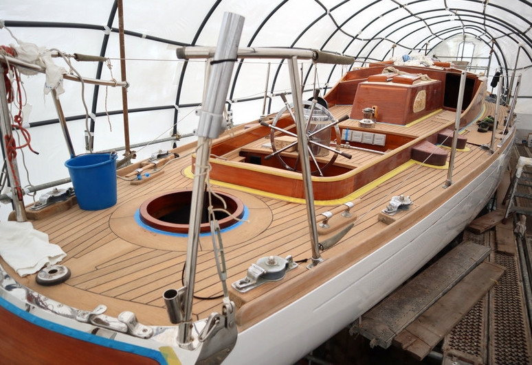 Il restauro del Baglietto EA, cutter Marconi del 1952