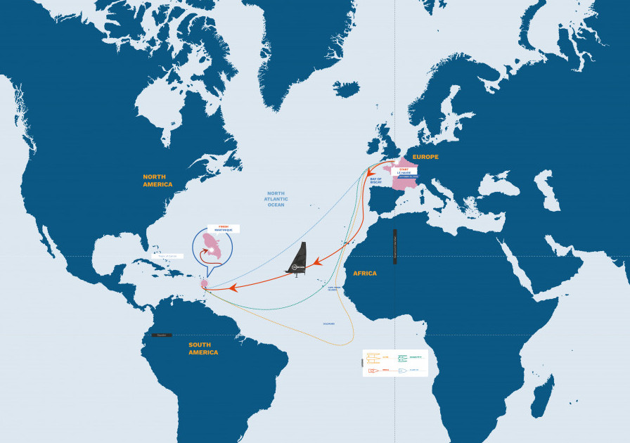 Francesca Clapcich e il co-skipper Will Harris verso il via della Transat Café L'OR
