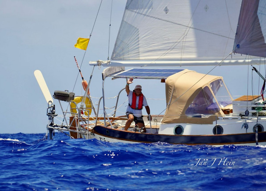 Pablo Pirenack racing his 32' Ellemia on his own came third today in Classic GRP