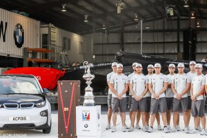 ORACLE TEAM USA held a ceremony at its team base to reveal its new America’s Cup Class boat, “17”