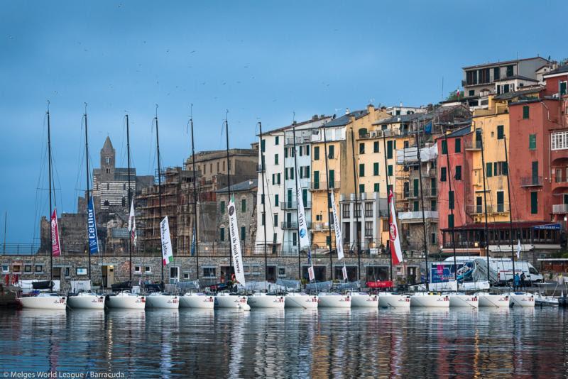 Melges 32 moored in Portovenere, Italy