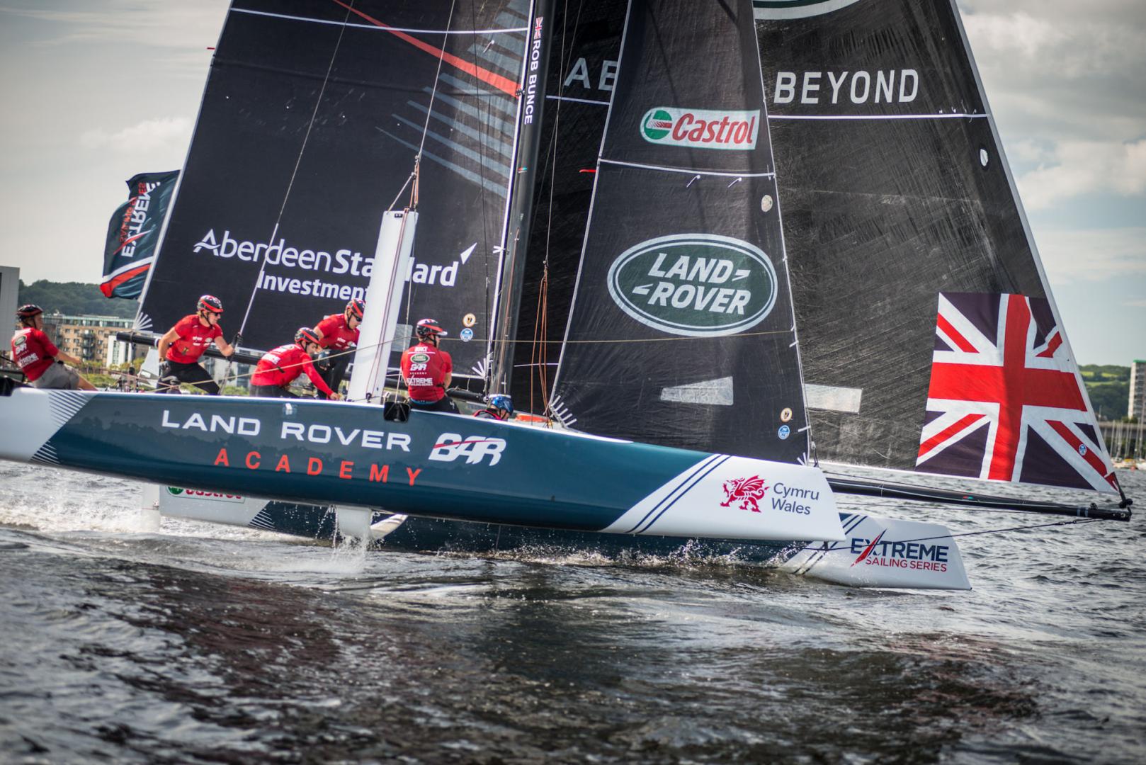 Extreme Sailing Series Act 6, Cardiff 2017 - day two - Land Rover BAR Academy