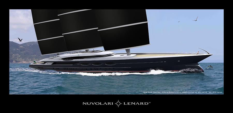 Nuvolari Lenard designers statement of 106m sailing yacht Black Pearl by Oceanco