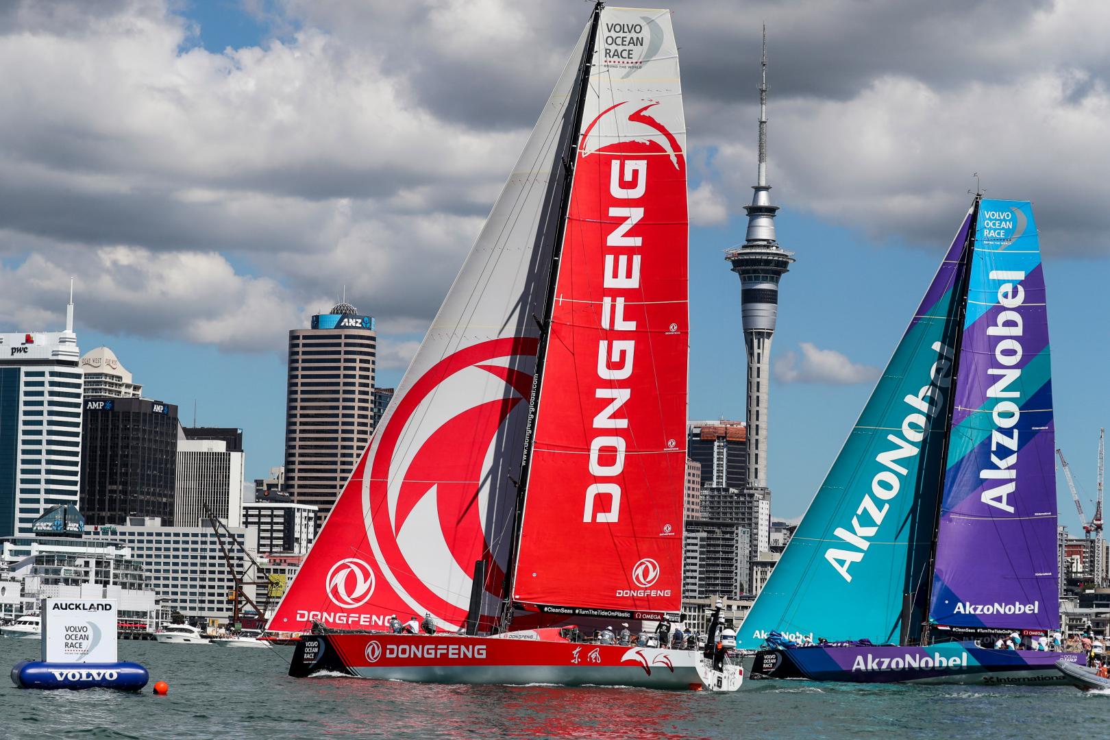 Dongfeng win challenging New Zealand Herald In Port Race