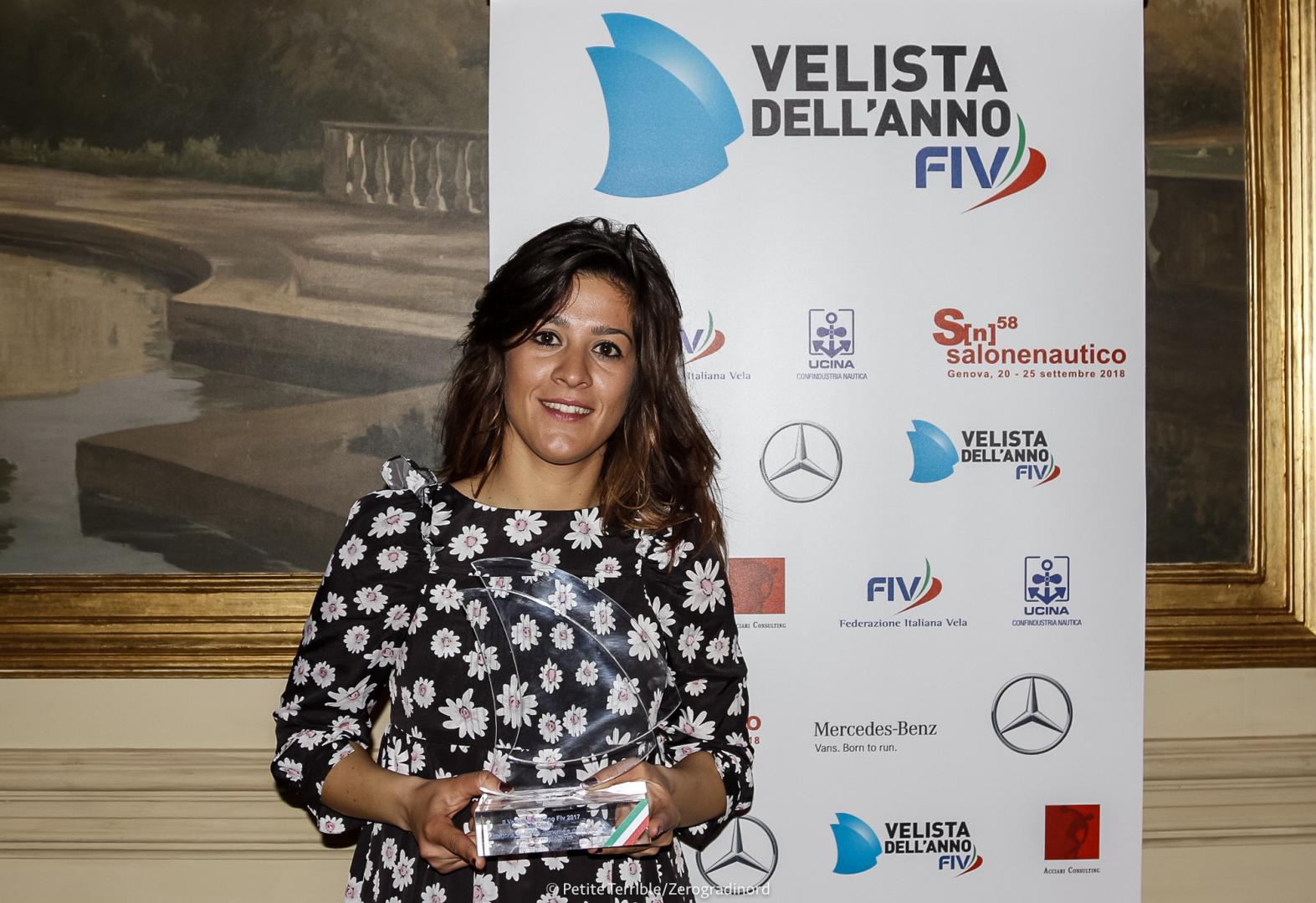 Nuova grande soddisfazione per la venticinquenne Claudia Rossi votata come miglior Armatore/Timoniere dell'Anno FIV