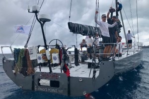 n elated crew after smashing their previous record set in the inaugural Antigua Bermuda Race