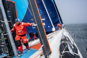 Leg 9, from Newport to Cardiff, day 1 on board Vestas 11th Hour. 20 May, 2018.