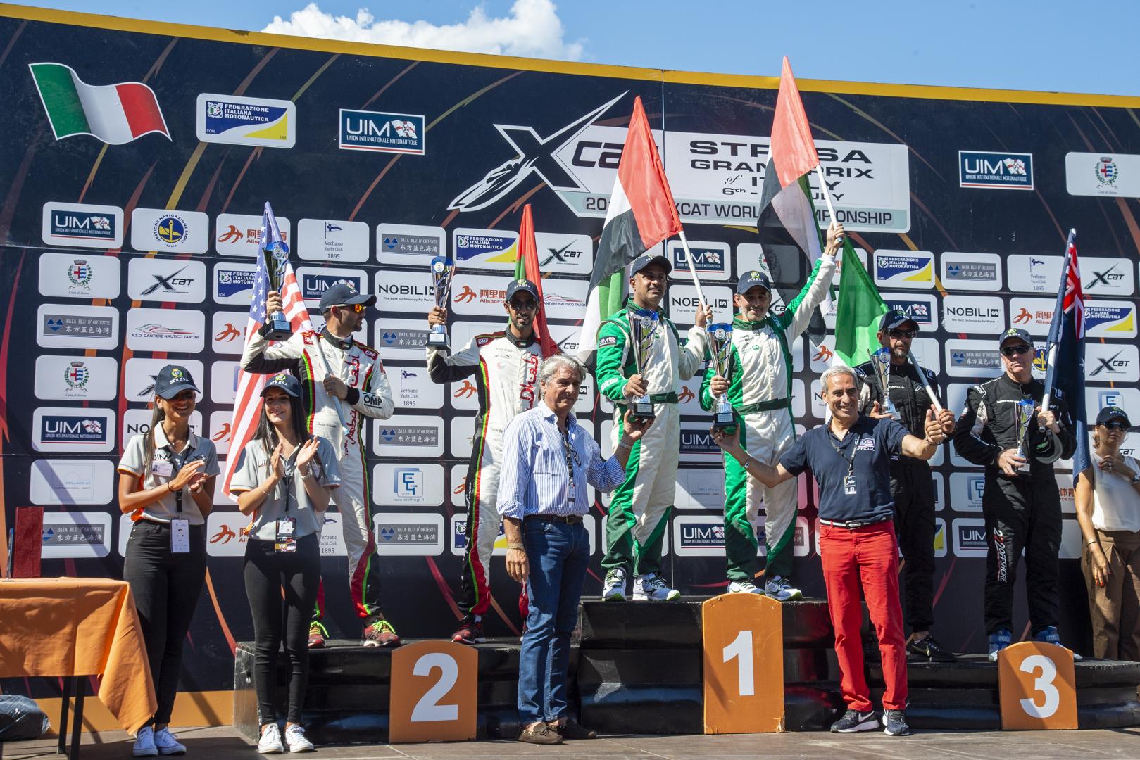 UIM XCAT Stresa: il podio di Gara 1 del Grand Prix d’Italia