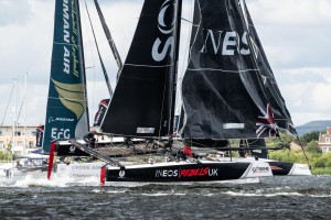 Alinghi climbs the ranks on second day of Extreme Sailing Series™ Cardiff