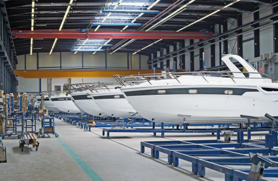 Bavaria Yachts shipyard in Giebelstadt, Germany