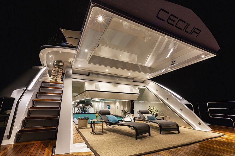 Entertainment, lighting design and cybersecurity on the 50m Wider Cecilia 