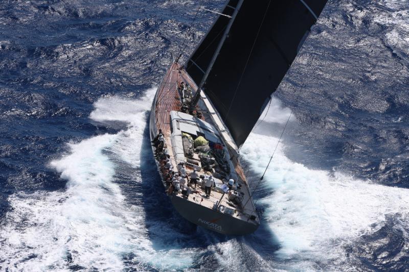 The largest yacht in the race - superyacht JV115 Nikata
