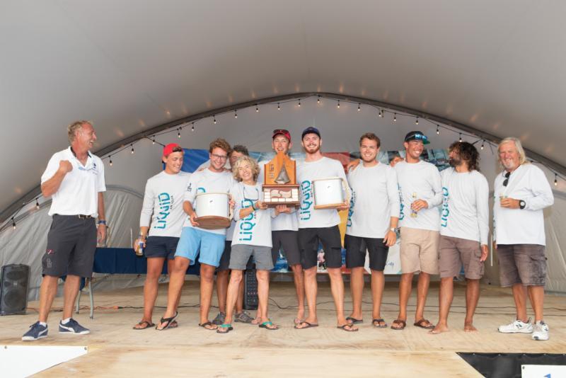 Pamela Baldwin, owner of the J/122 Liquid won the racing class and the Nanny Cay Cup for the Round Tortola Race