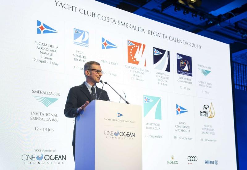 YCCS Sports Director, Edoardo Recchi, during the presentation of the YCCS Sporting Calendar 2019