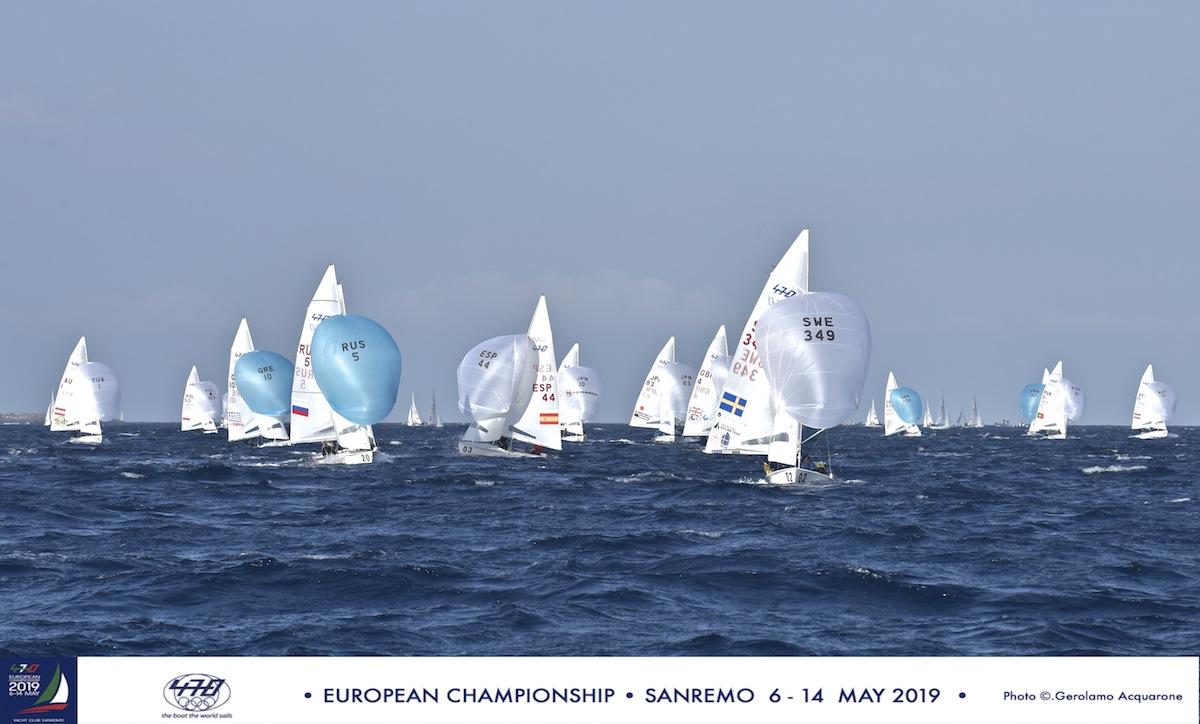 Olympic sailing - Day 3 at the 470 Europeans, patience rewarded
