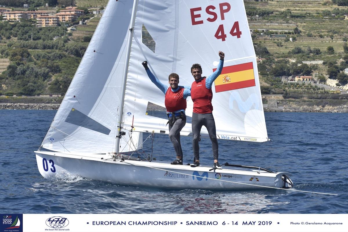 Two medal races wrapped up the 470 Europeans