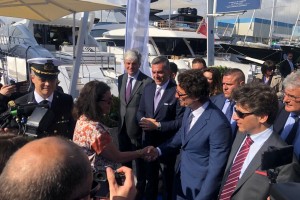 Ministro Toninelli a Viareggio da Amer Yachts