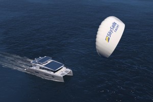 Solar Yachts dotato di Kite Sails