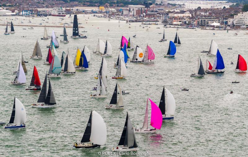 A massive fleet started the 48th edition of the Rolex Fastnet Race 