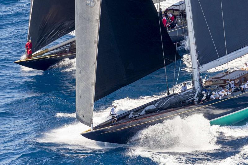 Velsheda and Topaz (Super Maxi) racing, Maxi Yacht Rolex Cup 2019