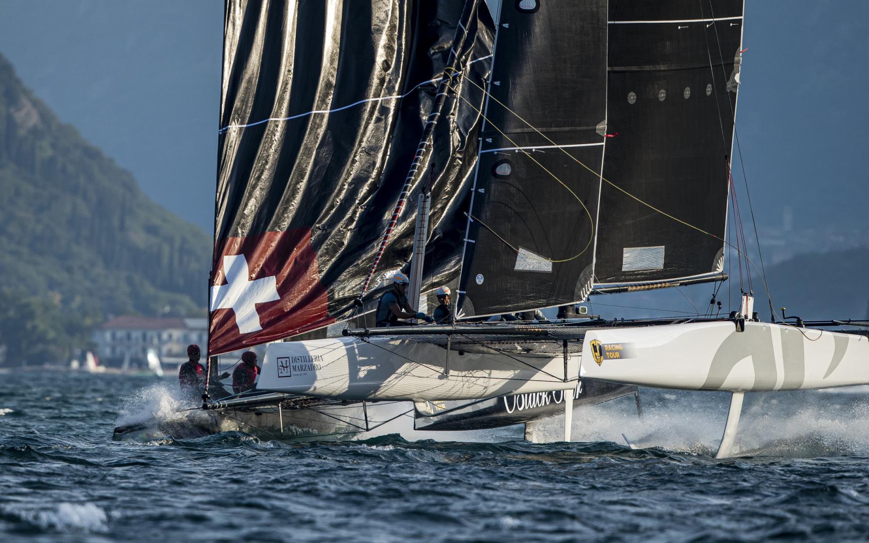 Alinghi clings to narrow lead going into GC32 Riva Cup finale