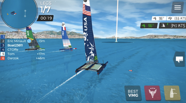 eSailGP gameplay in action