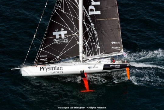 L'IMOCA a foil che porta i colori di Prysmian Group