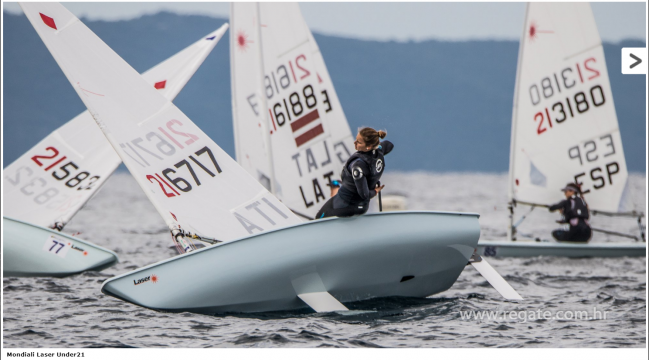 Mondiale Laser Under 21, Benini Floriani a un passo dal podio