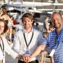 Nacho Gómez - Zarzuela, director of the Valencia Boat Show, with Adrián Vidal Vogt and María Bermúdez, founders and responsibles of Fishow