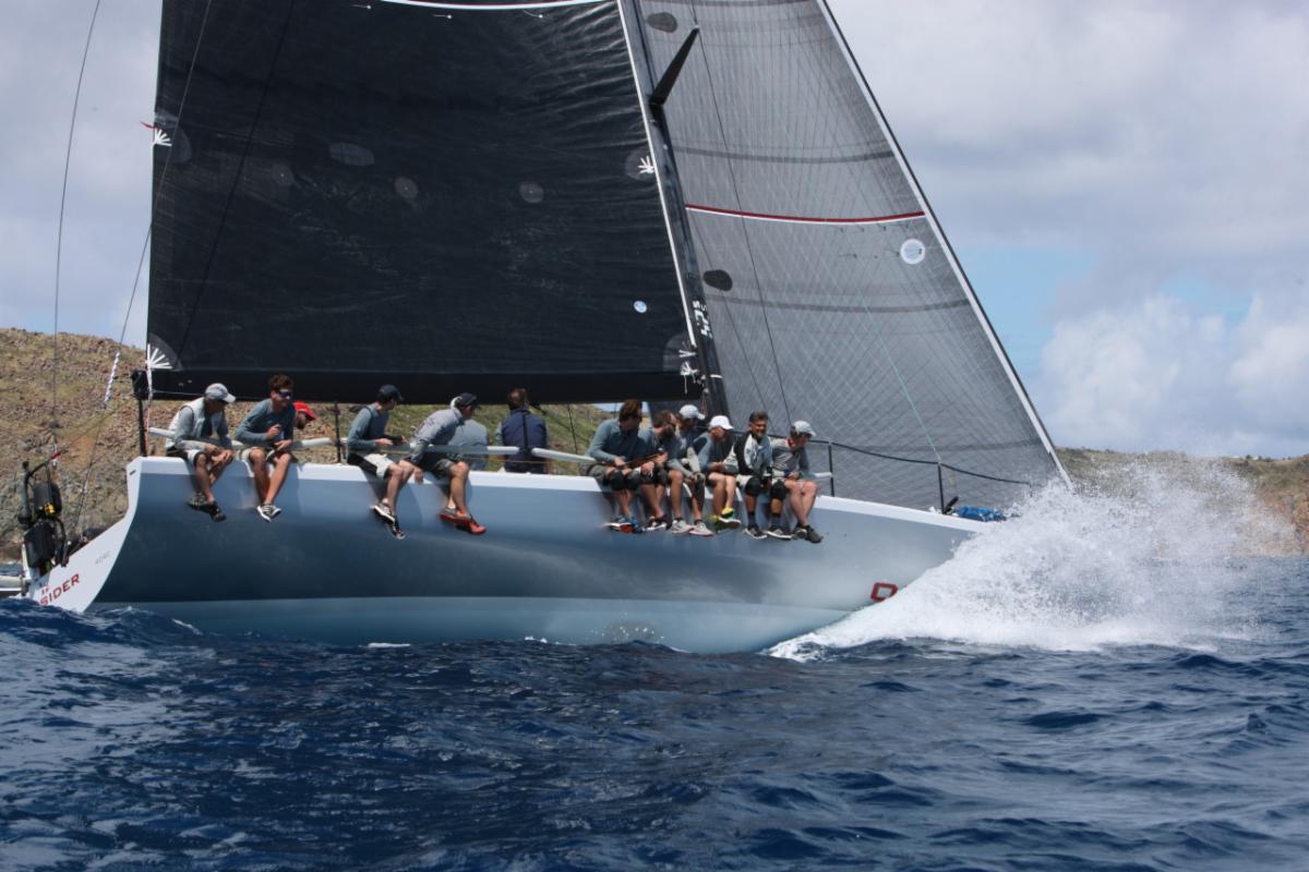 TP52 Outsider is currently leading IRC Overall and IRC Zero in the 2020 RORC Caribbean 600 © Tim Wright/Photoaction.com