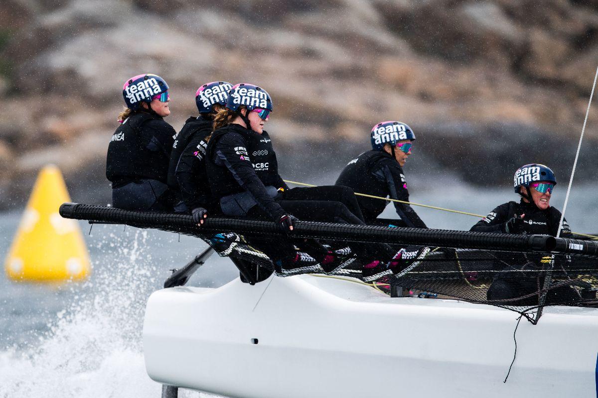 Anna Östling and crew competing at GKSS Match Cup Sweden 2019 Photo:  Patrick Malmer
