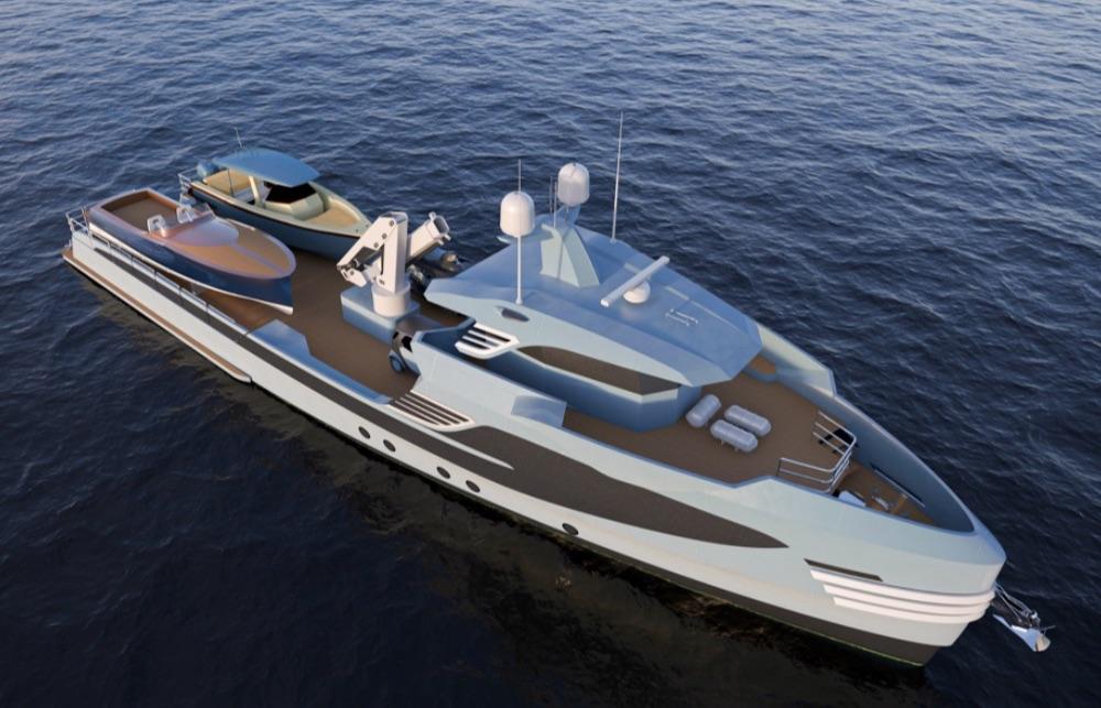 Alia turns hull of its first 36m all-aluminium shadow vessel