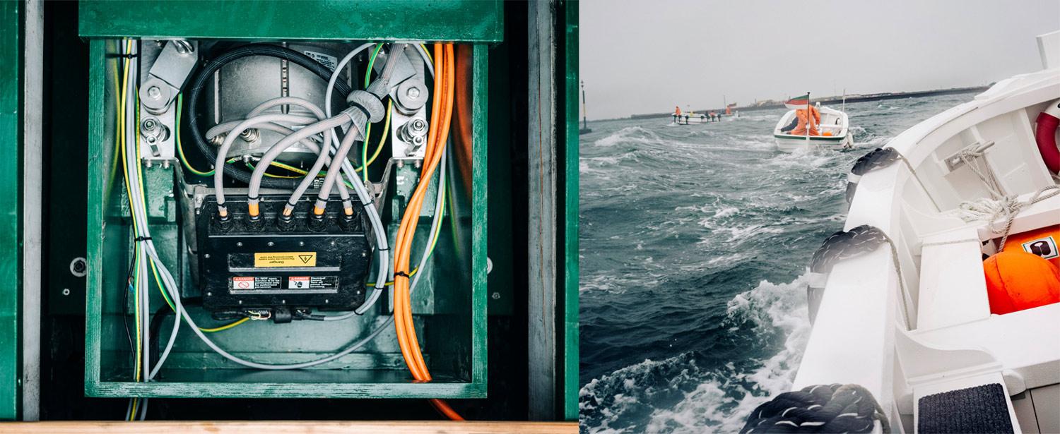 Rainer Hatecke removed the old diesel engine and replaced it with a lightweight electric motor that powers through the northern waves