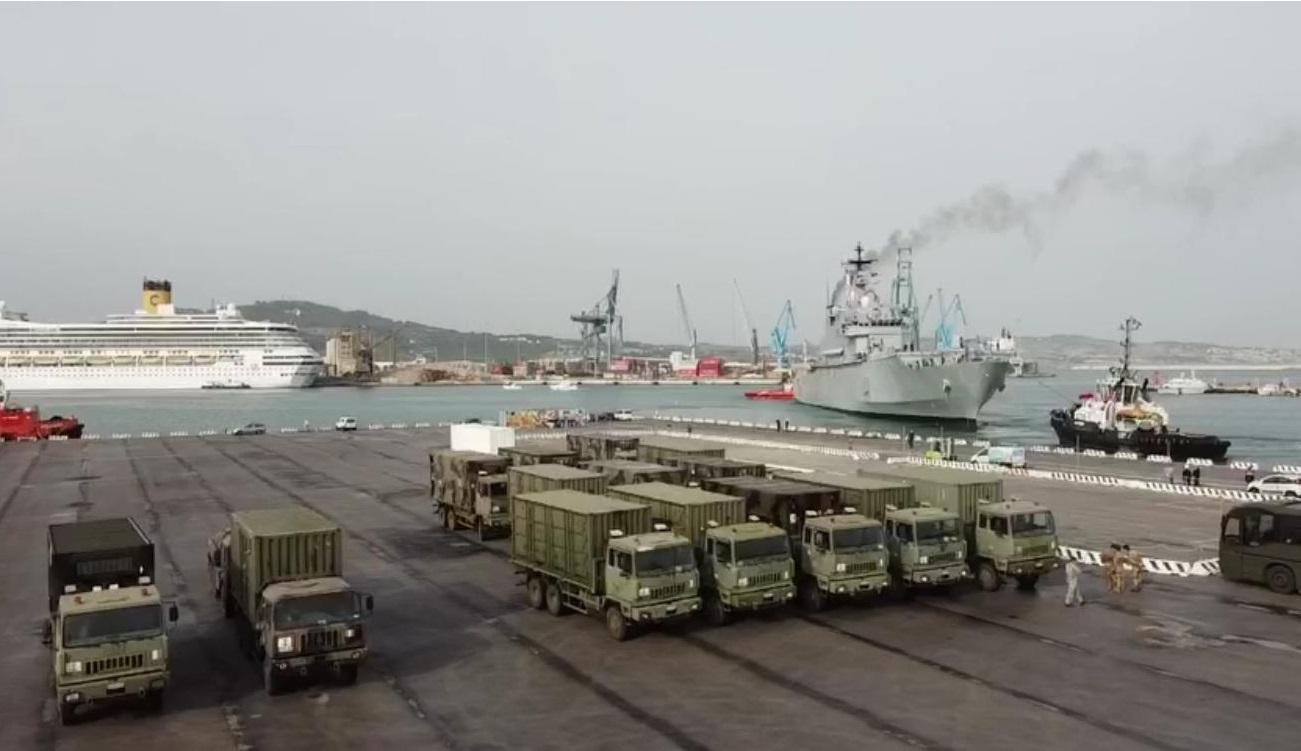 Marina Militare: Ancona, nave San Giusto imbarca il Posto Medico Avanzato della Brigata Marina San Marco a termine attivita'