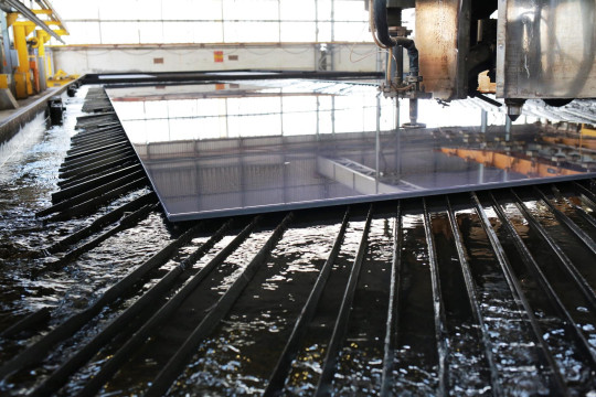 Steel cutting of the forward section for Chantiers de l’Atlantique