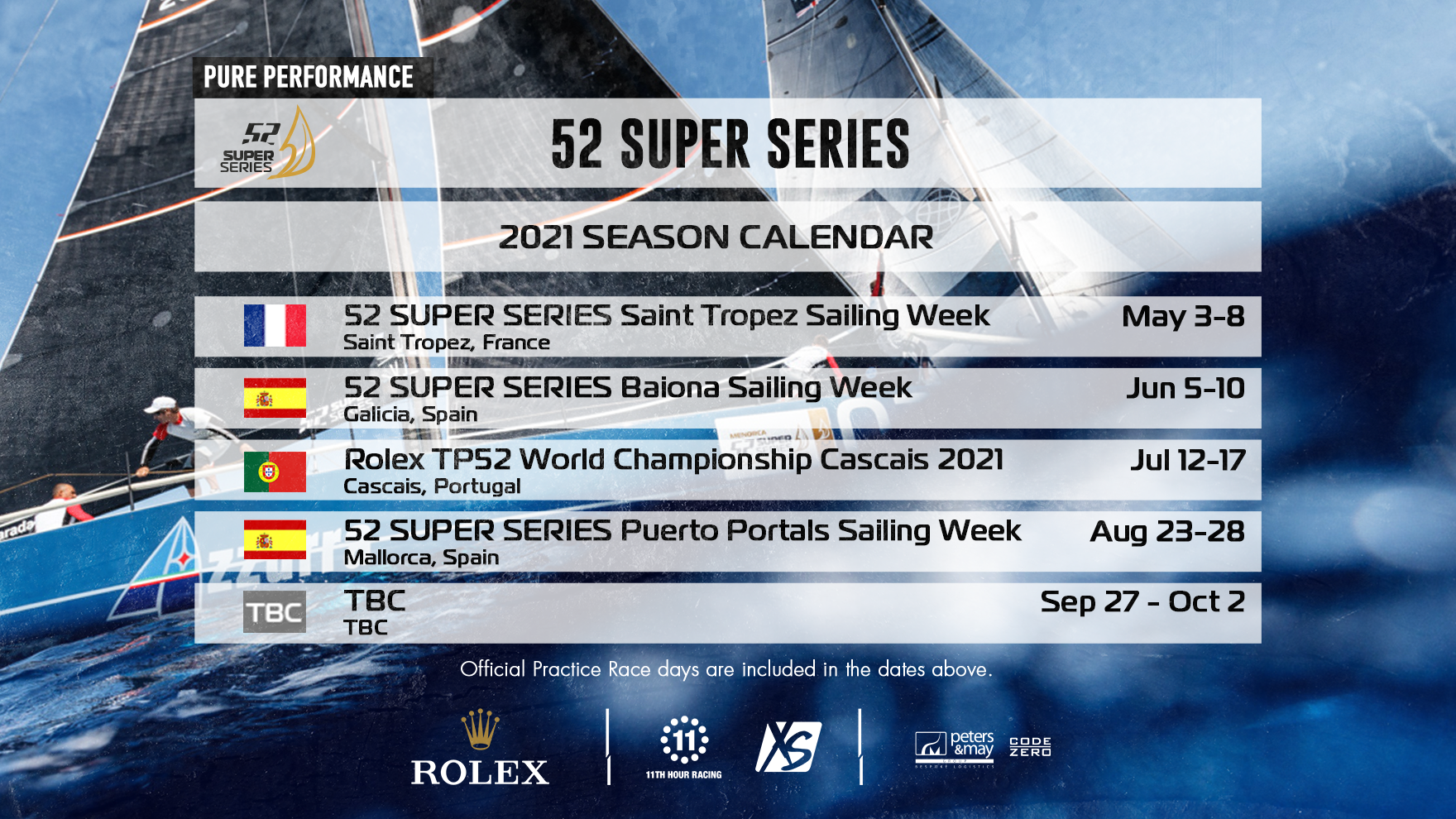 Galicia and Saint Tropez are new venues on the 52 Super Series 2021