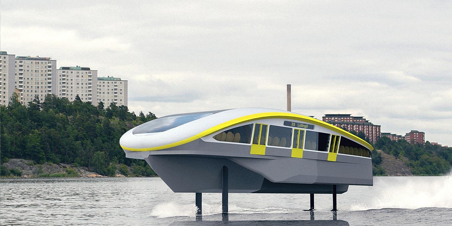 A prototype for a foiling waterbus that Susanna Kihl developed together with the Royal Institute for Technology in Stockholm.