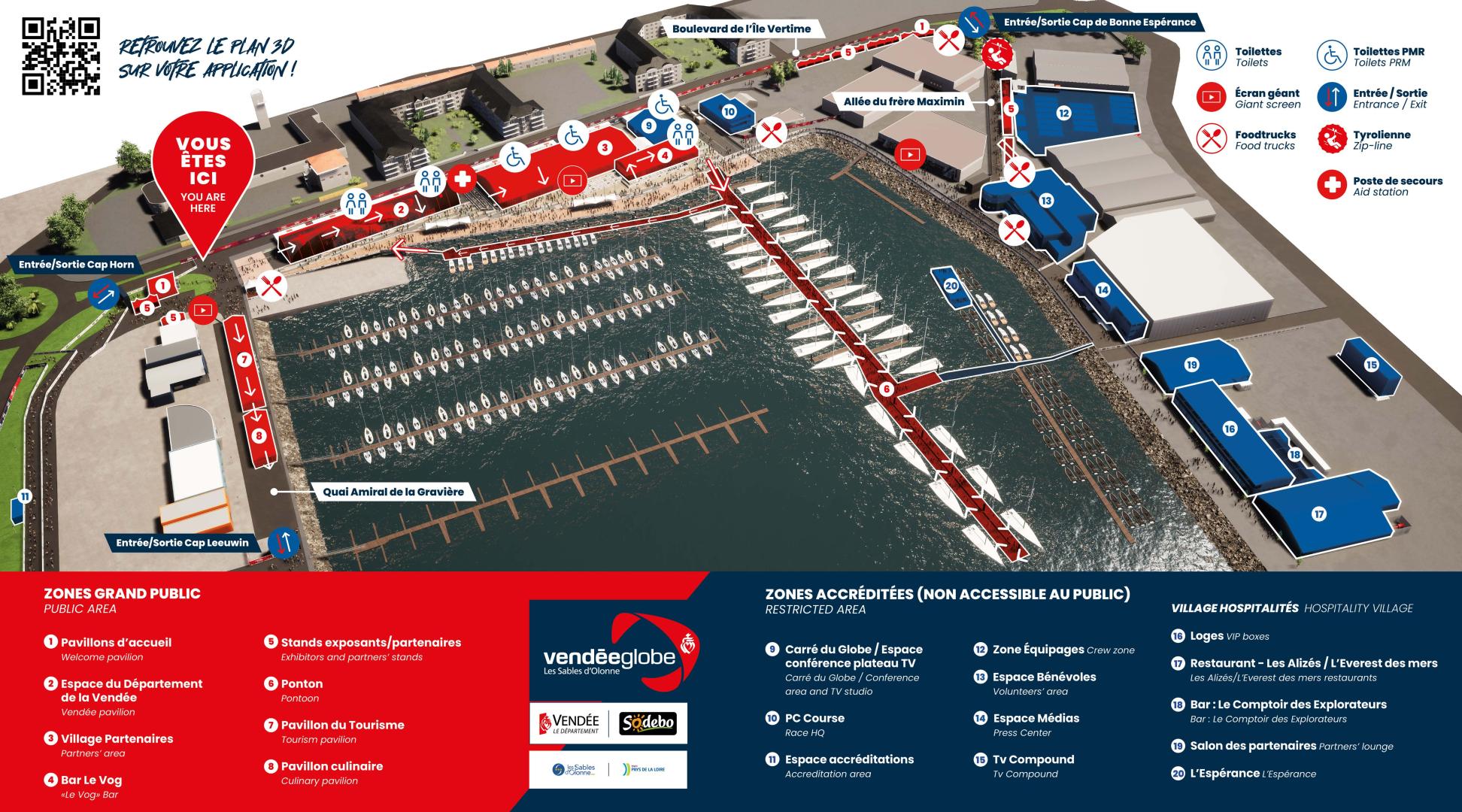 Race Village Regulations, events and access areas on start day