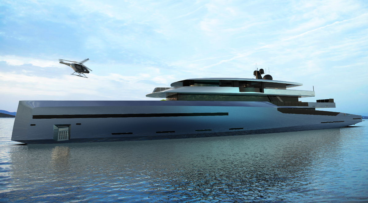 BYD Group unveiled new 75-meter superyacht concept Bravo 75