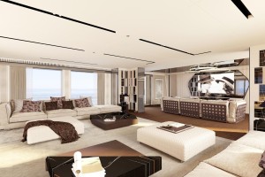 CRN M/Y 138, the sky lounge