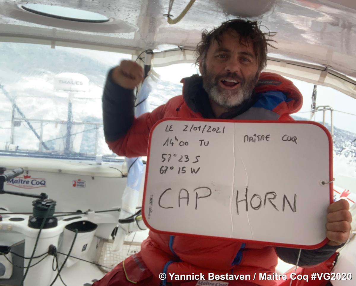Bestaven doubled first Cape Horn at 13:42hrs UTC this Saturday